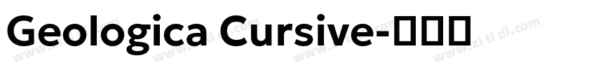 Geologica Cursive字体转换